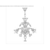 Murano glass chandelier Gibbon