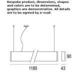 Aluminum LED hanging lamp Blagny