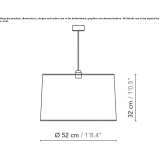 Techniczna lampa wisząca z tkaniny Robe