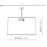 Techniczna lampa wisząca z tkaniny Robe