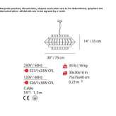 Metal LED hanging lamp Rajince