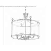 Bronze chandelier Trasacco