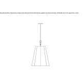 Fabric hanging lamp Jumet