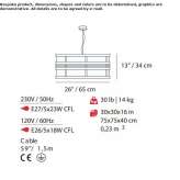 Metalowa lampa wisząca LED Cabot