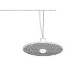 LED pendant lamp with lava stone Alagna