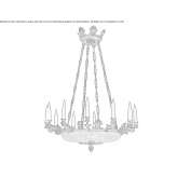 Bronze chandelier Charay