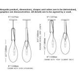 Lampa wisząca LED z dmuchanego szkła Fanwood