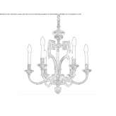 Bronze chandelier Seeley