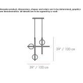 Metalowa lampa wisząca LED Tecpatan
