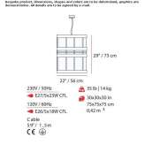 Metalowa lampa wisząca LED Cabot