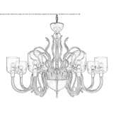 Murano glass chandelier Kitsman