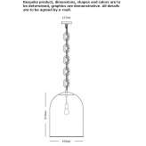 Lampa wisząca LED z dmuchanego szkła Bogajo