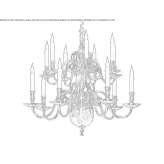 Metal chandelier Lodetto