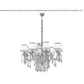 LED chandelier made of brass and crystal Paide