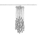 LED hanging lamp made of Murano glass Basile