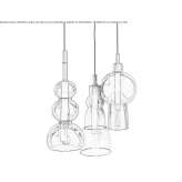 LED hanging lamp made of glass Bodzanow