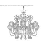 Murano glass chandelier Moye