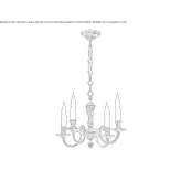 Bronze chandelier Ladue