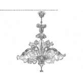 Murano glass chandelier Bierghes