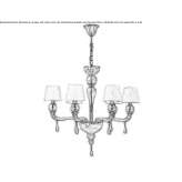 Murano glass chandelier with crystals Grisen