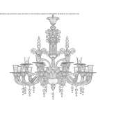 Murano glass chandelier Fiser