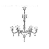 Murano glass chandelier with crystals Grisen