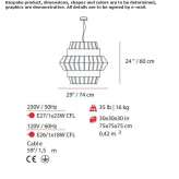 Metal LED hanging lamp Rajince