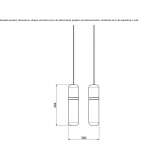 Lampa wisząca LED wykonana ręcznie z dmuchanego szkła Vara