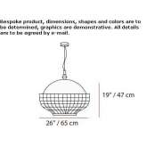 Metal LED hanging lamp Bruceton