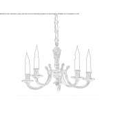 Bronze chandelier Dasing