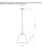 Dimmable steel pendant lamp Oelde