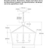 Medium wide lantern in antiqued iron Botiz