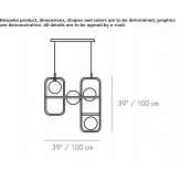 Metal LED hanging lamp Tecpatan