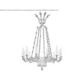 Bronze chandelier Plerguer