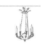 Bronze chandelier Tavsanli