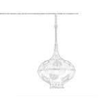 Bronze chandelier Veggiano