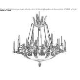 Bronze chandelier Puroagua