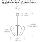 Nightshade Black chandelier Lubawka