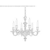 Bronze chandelier Swartz