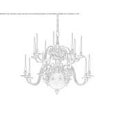 Bronze chandelier Rhoose