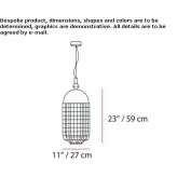 Metal LED hanging lamp Bruceton