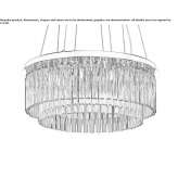 Handmade hanging lamp made of Murano glass Cuvin