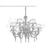 Chandelier with crystals Almenara