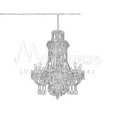 Chandelier with crystals Almenara