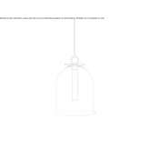 LED hanging lamp made of glass Forssa