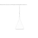 LED hanging lamp made of glass and aluminum Indura