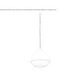 LED hanging lamp made of ceramics and metal Turbe