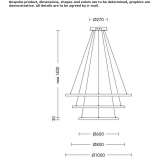 Aluminiowa lampa wisząca LED Tappan