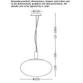 Szklana lampa wisząca Locroja