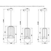 Szklana lampa wisząca Cachi